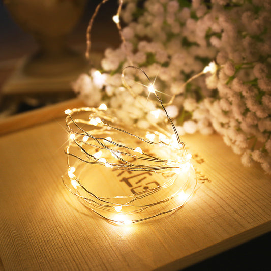 2m 5m 10m Copper Wire Cabinet Lamp Bookcase Decoration LED Light Flexible String Lamp Christmas Wedding Party Indoor Lighting